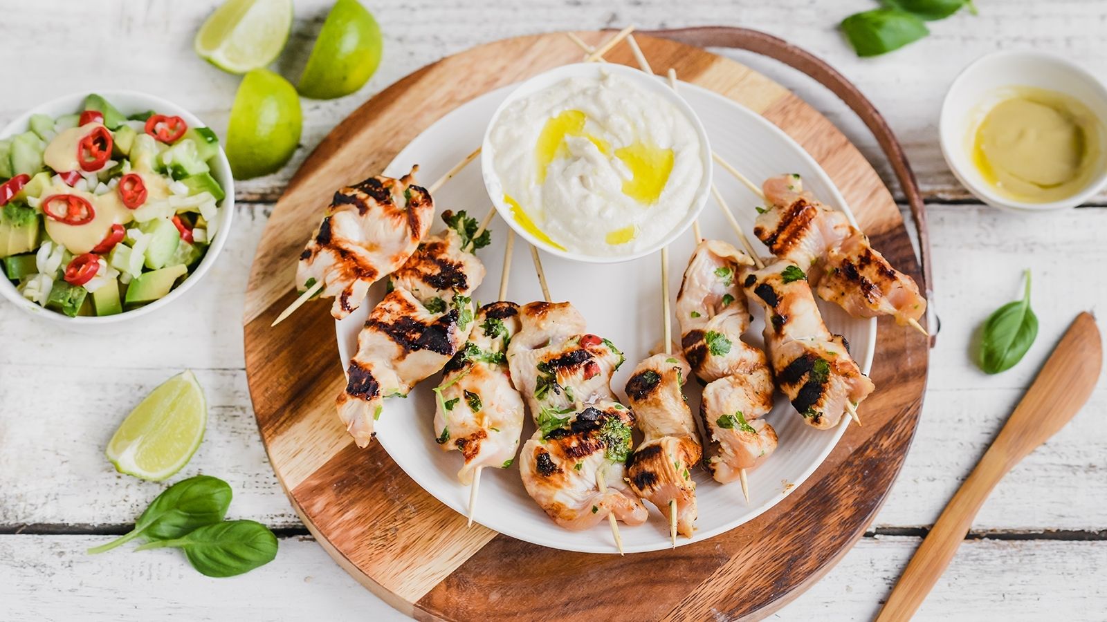 Grillowane sataje z piersi z kurczaka