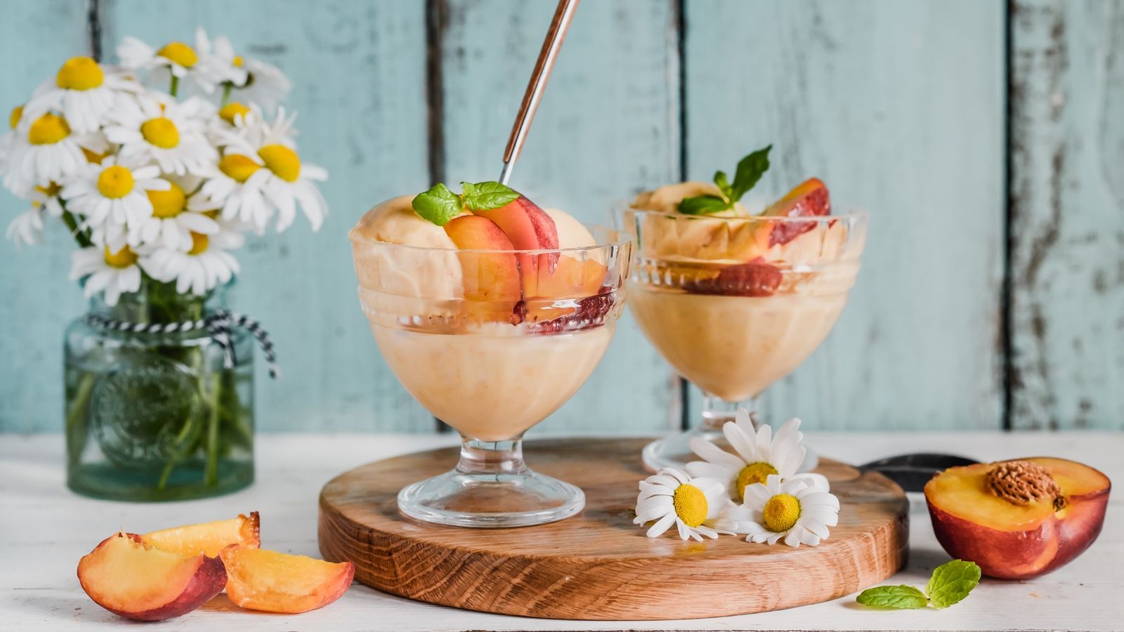 Lody brzoskwiniowe bez cukru