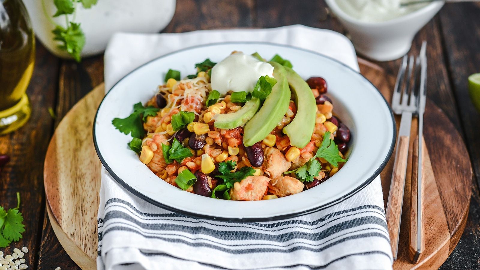 Meksykańskie kaszotto z kurczakiem