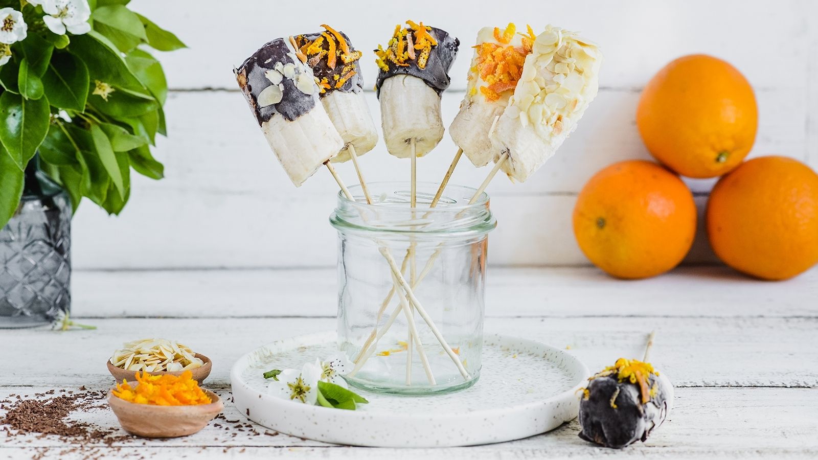 Mrożone banany w  czekoladowej polewie