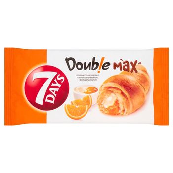7 Days Doub!e Max Croissant z nadzieniem o smaku waniliowym i pomarańczowym 80 g