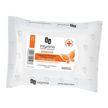 AA Intymna Ochrona&Pielęgnacja łagodzące chusteczki do higieny intymnej Sensitive 20 szt