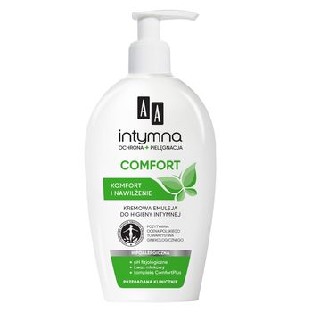 AA Intymna Ochrona&Pielęgnacja Comfort kremowa emulsja do higieny intymnej dozownik 300 ml