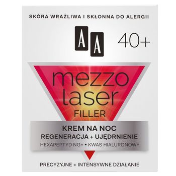 AA Mezzolaser Filler 40+ Krem redukujący zmarszczki na noc regeneracja + ujędrnienie 50 ml