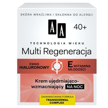 AA Technologia Wieku 40+ Multi Regeneracja Krem ujędrniająco-wzmacniający na noc 50 ml