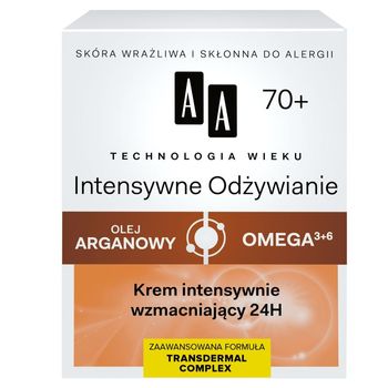 AA Technologia Wieku 70+ Intensywne Odżywianie Krem intensywnie wzmacniający 24H 50 ml