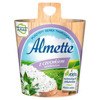 Almette Puszysty serek twarogowy z czosnkiem niedźwiedzim 150 g