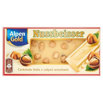 Alpen Gold Nussbeisser Czekolada biała z całymi orzechami 100 g