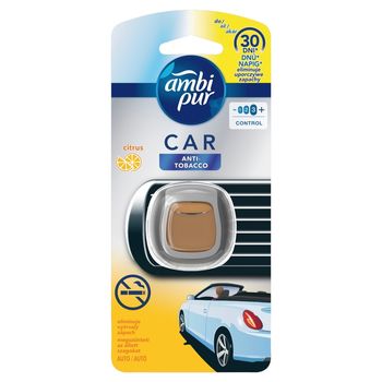 Ambi Pur Car Anti Tobacco Zestaw startowy samochodowego odświeżacza powietrza, 1 sztuka
