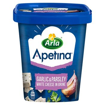 Arla Apetina Ser biały typu śródziemnomorskiego w zalewie solankowej z czosnkiem i pietruszką 410 g