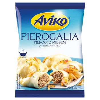 Aviko Pierogalia Pierogi z mięsem 450 g (14 sztuk)