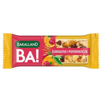 Bakalland Ba! Baton zbożowy żurawina i pomarańcza 40 g