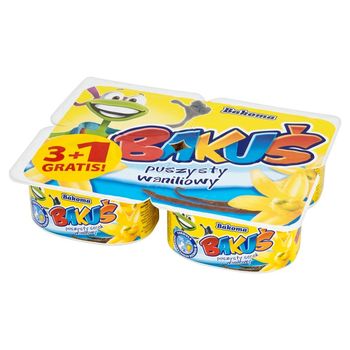 Bakoma Bakuś Puszysty waniliowy Serek 360 g (4 sztuki)