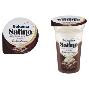 Bakoma Satino Deser z bitą śmietanką o smaku czekoladowym 165 g