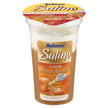 Bakoma Satino Deser z bitą śmietanką o smaku słonego karmelu 165 g