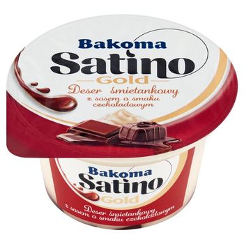 Bakoma Satino Gold Deser śmietankowy z sosem o smaku czekoladowym 135 g