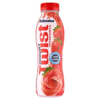 Bakoma Twist Jogurt truskawka 370 g
