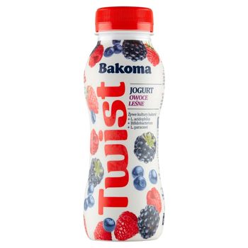 Bakoma Twist Jogurt owoce leśne 250 g