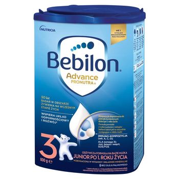 Bebilon 3 Advance Pronutra Junior Odżywcza formuła na bazie mleka po 1. roku życia 800 g
