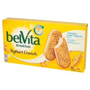 belVita Breakfast Yoghurt Crunch Ciastka zbożowe 253 g (5 x 2 sztuki)