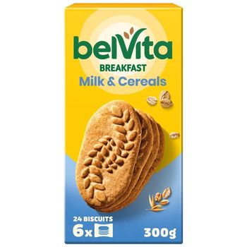 belVita ciastka zbożowe z mlekiem, wzbogacone w wapń, magnez i żelazo ciastka zbożowe - 300 g