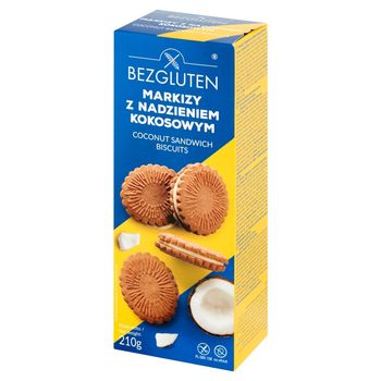 Bezgluten Markizy z nadzieniem kokosowym 210 g