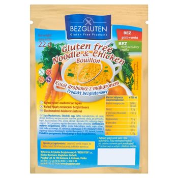 Bezgluten Rosół drobiowy z makaronem 22 g