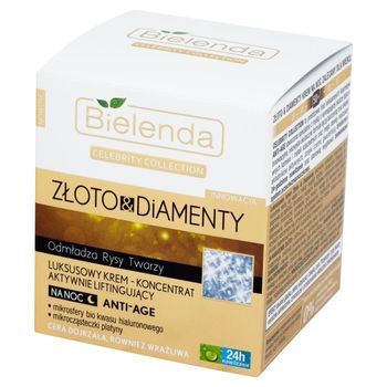 Bielenda Celebrity Collection Złoto i Diamenty Krem-koncentrat aktywnie liftingujący na noc 50 ml