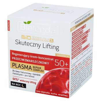 Bielenda Skuteczny Lifting 50+ Regenerujący krem-koncentrat przeciwzmarszczkowy na noc 50 ml