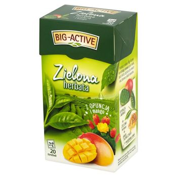 Big-Active Zielona herbata z opuncją i mango 34 g (20 torebek)