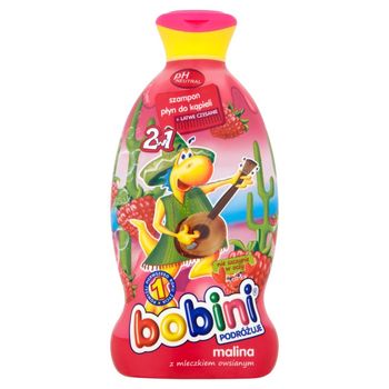 Bobini 2w1 Szampon i płyn do kąpieli malina z mleczkiem owsianym 400 ml