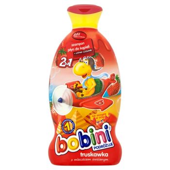 Bobini 2w1 Szampon i płyn do kąpieli truskawka z mleczkiem owsianym 400 ml
