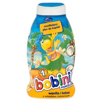 Bobini Nawilżający płyn do kąpieli wanilia i kokos z mleczkiem kokosowym 750 ml