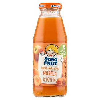 Bobo Frut Sok 100% jabłko marchewka morela po 5. miesiącu 300 ml