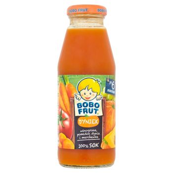 Bobo Frut Dyniek 100% Sok winogrona pomidor dynia i marchewka po 6 miesiącu 300 ml