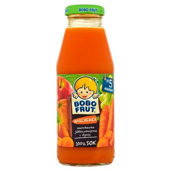 Bobo Frut Marchewek 100% Sok marchewka jabłko winogrona i dynia po 5 miesiącu 300 ml