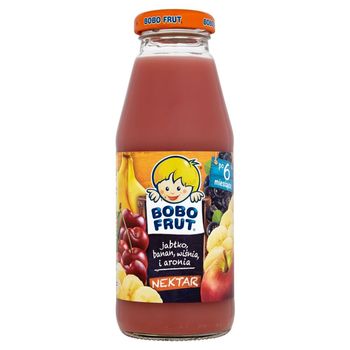Bobo Frut Nektar jabłko banan wiśnia i aronia po 6 miesiącu 300 ml