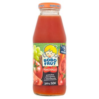 Bobo Frut Pomidorek 100% Sok pomidor winogrona i marchewka po 6 miesiącu 300 ml