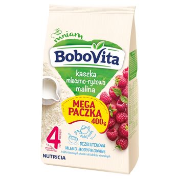 BoboVita Kaszka mleczno-ryżowa malina po 4 miesiącu 400 g