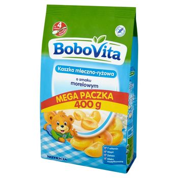 BoboVita Kaszka mleczno-ryżowa o smaku morelowym po 4 miesiącu 400 g