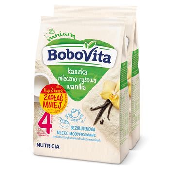 BoboVita Kaszka mleczno-ryżowa wanilia po 4 miesiącu 460 g (2 x 230 g)