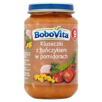 BoboVita Kluseczki z tuńczykiem w pomidorach po 9 miesiącu 190 g