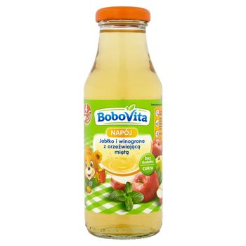 BoboVita Napój Jabłko i winogrona z orzeźwiającą miętą po 4 miesiącu 300 ml