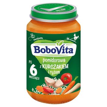 BoboVita Pomidorowa z kurczakiem i ryżem po 6 miesiącu 190 g