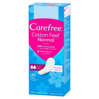 Carefree Cotton Feel Normal Wkładki higieniczne bezzapachowe 20 sztuk