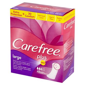 Carefree Plus Large Wkładki higieniczne 48 sztuk