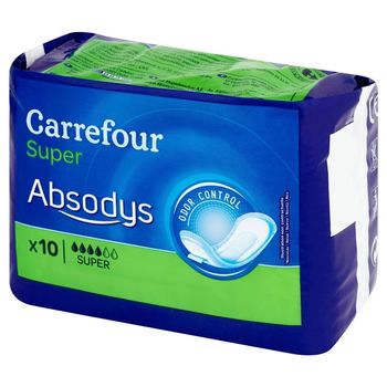 Carrefour Absodys Super Anatomiczne wkładki dla osób z lekkimi problemami urologicznymi 10 sztuk
