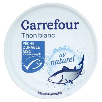 Carrefour Biały tuńczyk w kawałkach w sosie własnym 160 g