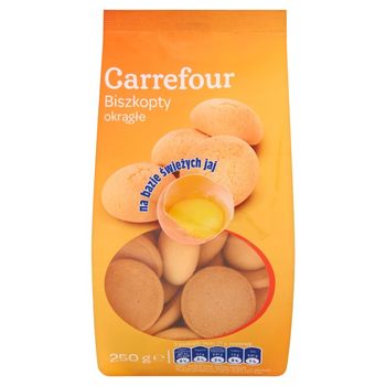 Carrefour Biszkopty okrągłe 250 g