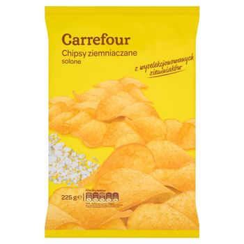 Carrefour Chipsy ziemniaczane solone 225 g